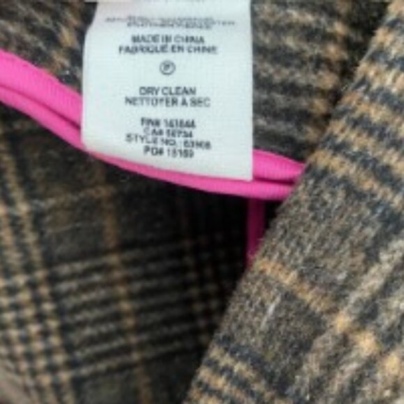 Avec Les Filles Double Face Plaid Wool Blend Jacket Small - Picture 5 of 6